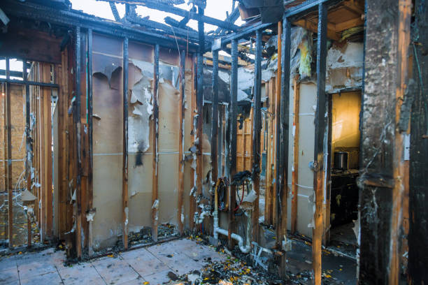 Professional Fire Damage Restoration technician working in Florence, TX